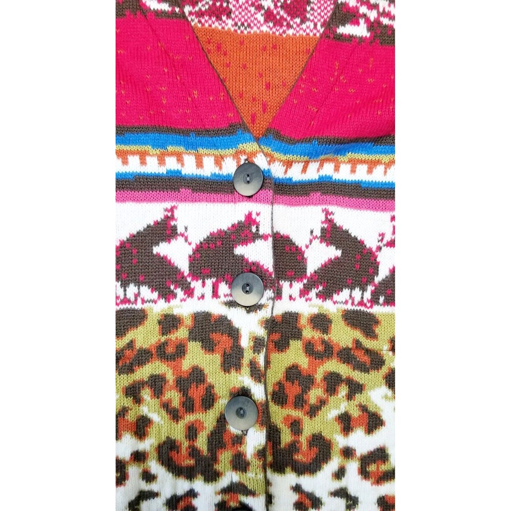 Anthropologie ALDOMARTINS Mariana Cardigan Sweater XS Colorful Wool Blend Knit - Picture 5 of 11